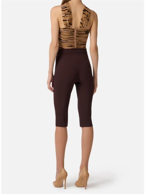 BODYSUIT WITH TIGER PRINT ELISABETTA FRANCHI | BO03362E2470 cammello